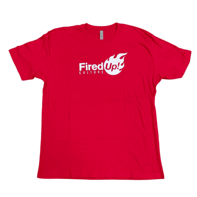 Fired-Up! Red T-Shirt-Adult-XL