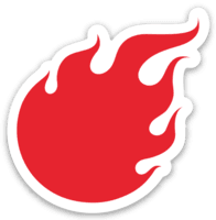 Red Flame Sticker Red Flame Sticker